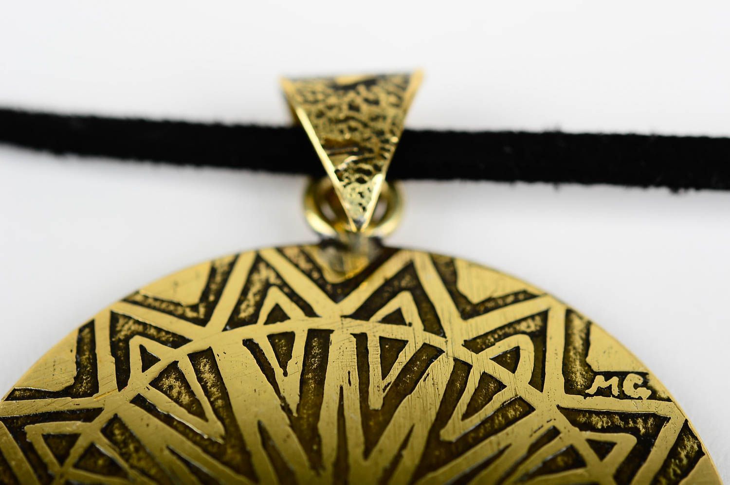 Handmade pendant unusual gift designer accessory metal pendant metal jewelry photo 5