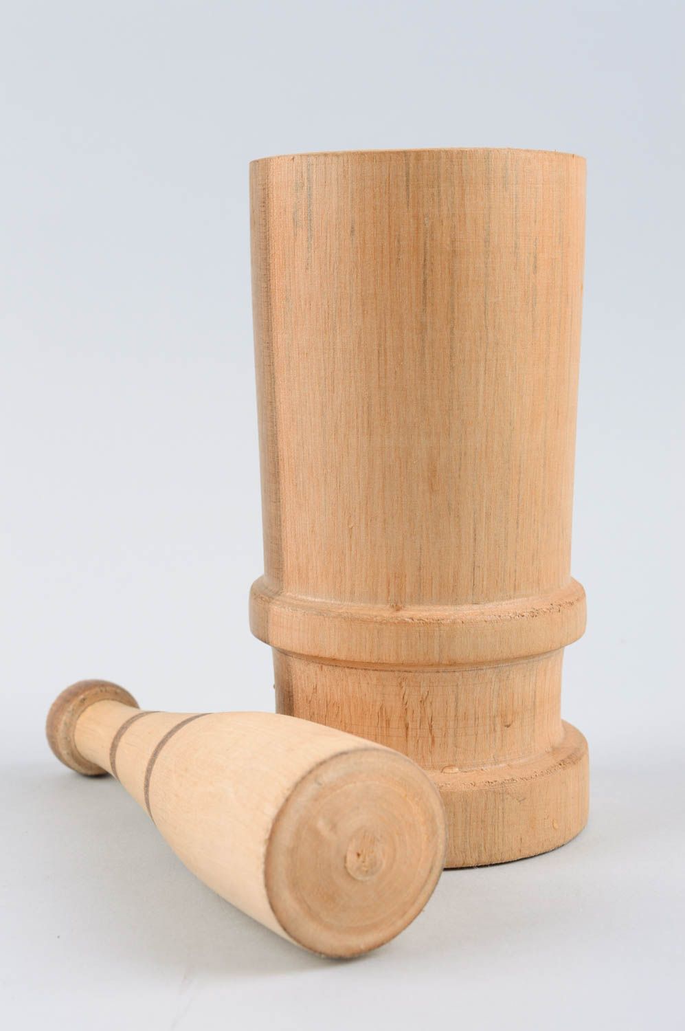 Pilon Mortier en bois fait main design de créateur Articles de cuisine photo 4
