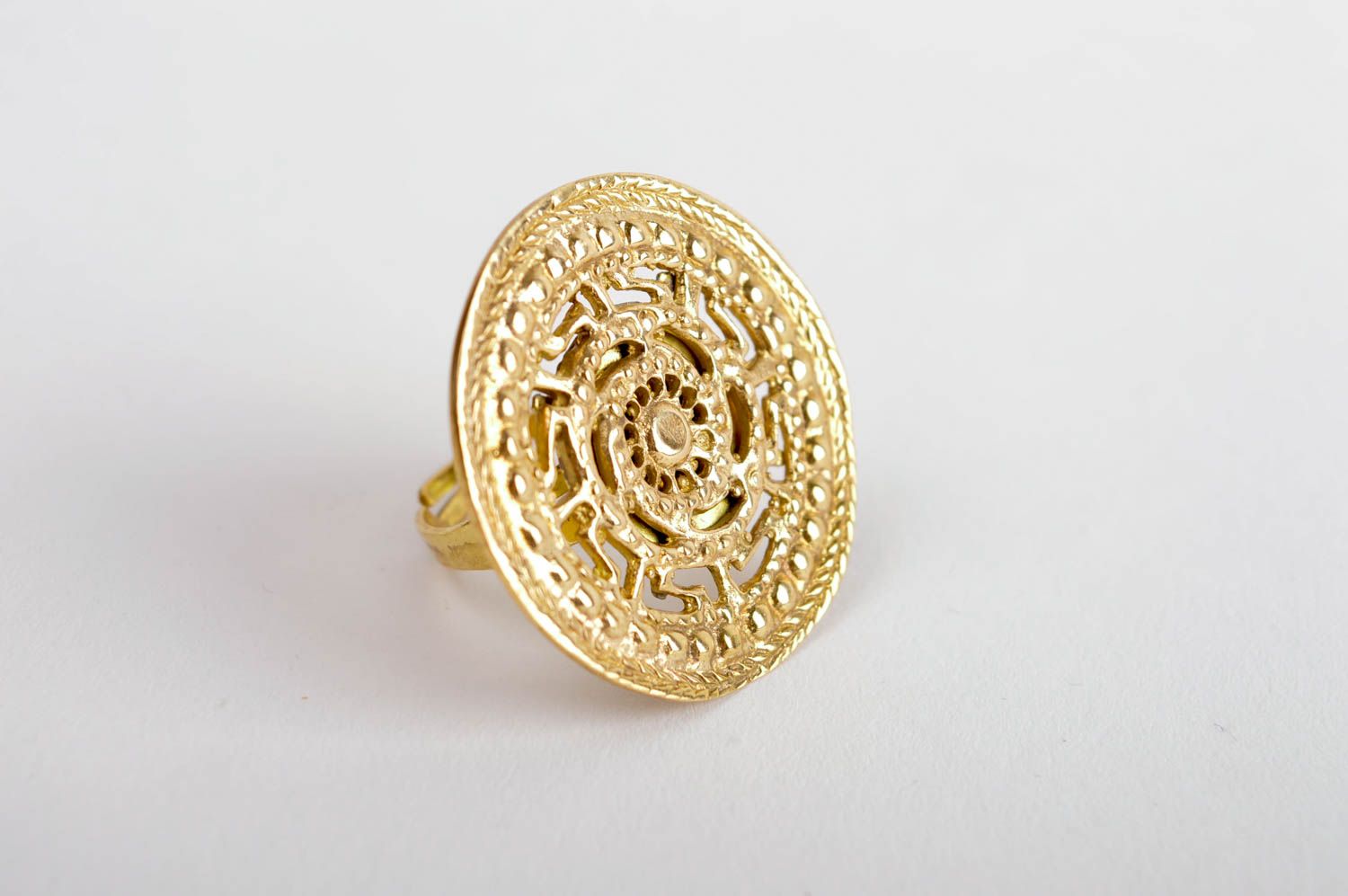 Украшение из латуни кольцо ручной работы украшение из металла женское кольцо фото 2