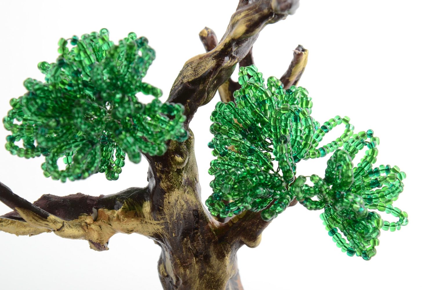 Handgemachter lackierter dekorativer Baum aus Glasperlen für Interieur Dekoration foto 4