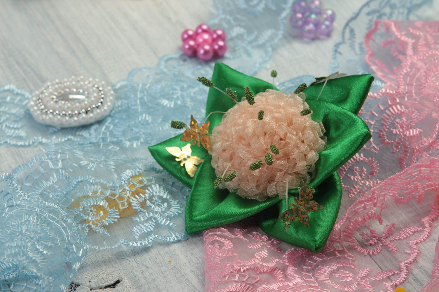 Handmade hair clip flower hair clip baby hair accessories gifts for babies photo 1