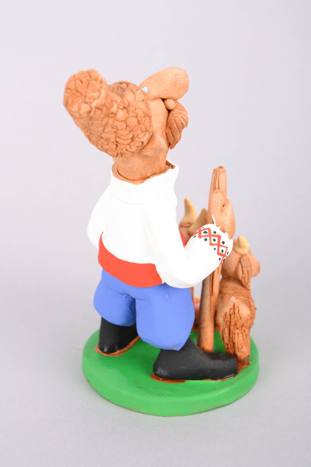 Clay figurines Cossack with Goats photo 4