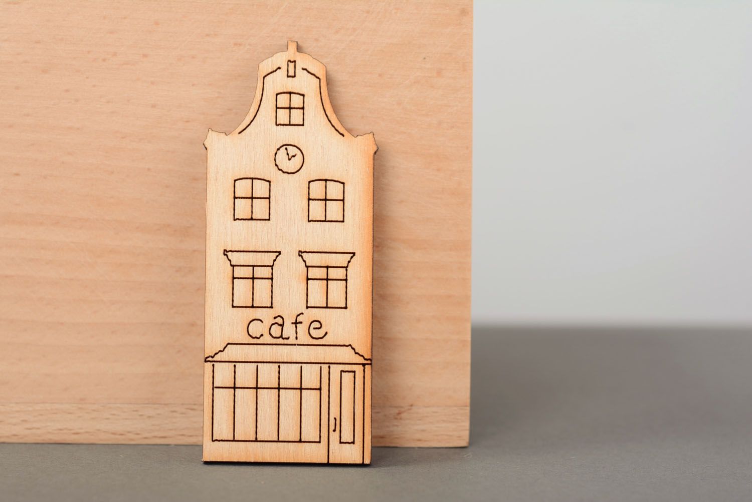 Motif en bois à décorer Café fait main photo 5