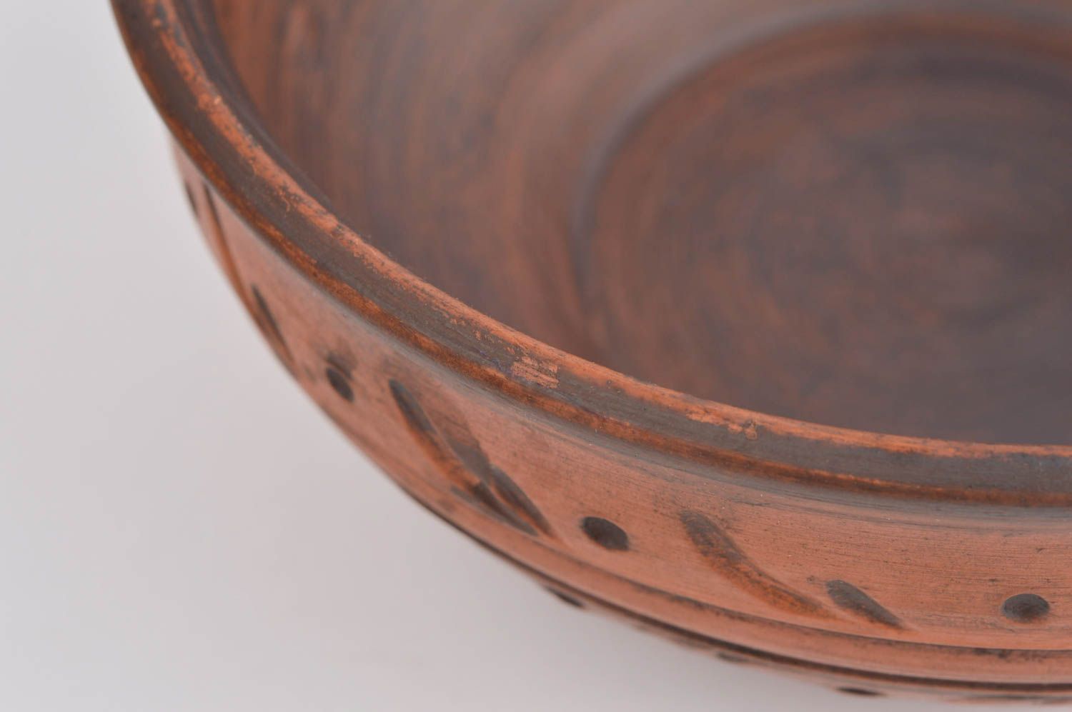 Керамическая миска хэнд мейд глиняная миска очень удобная глиняная посуда фото 3