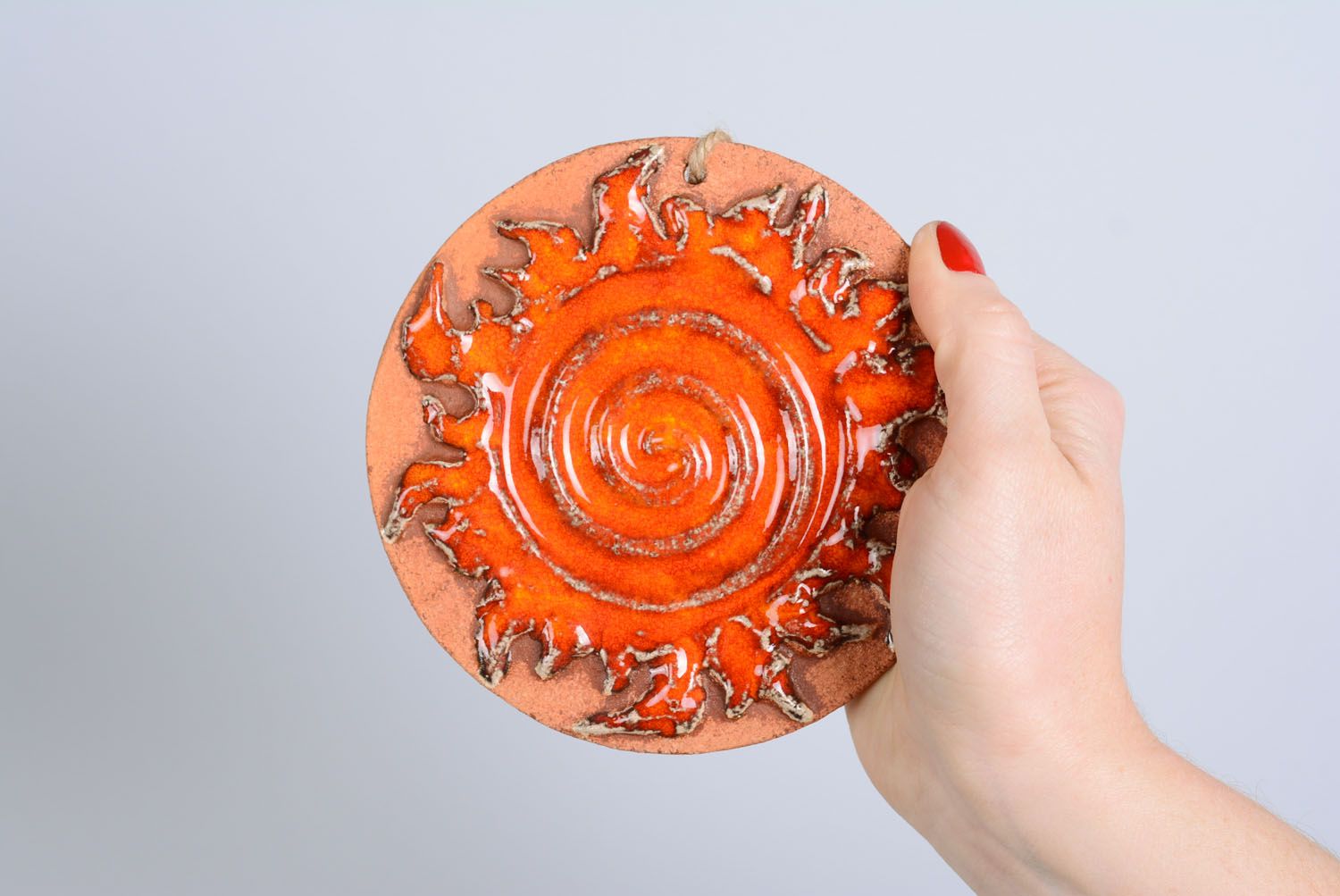 Amuleto de cerâmica Espiral foto 3