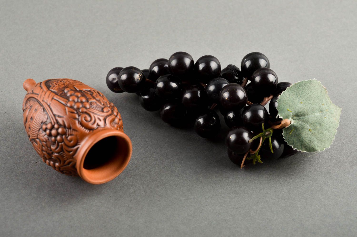 Trinkbecher Ton handgemachte Keramik Geschenk Idee Designer Geschirr für Wein  foto 1