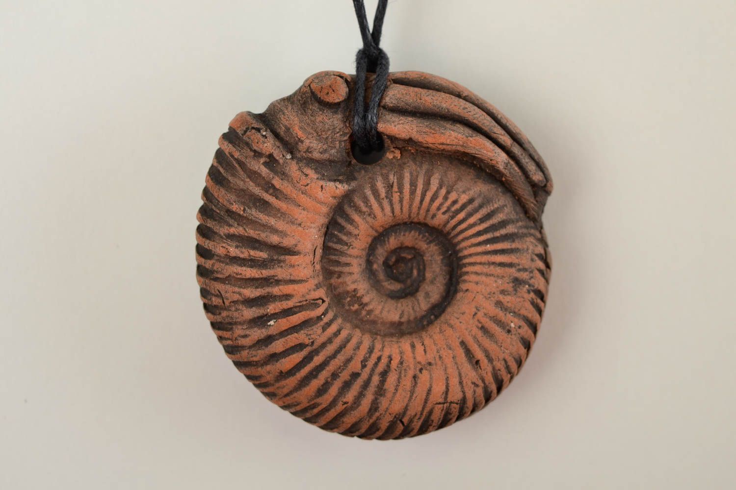 Unusual handmade ceramic pendant unisex pendant design beautiful jewellery photo 4