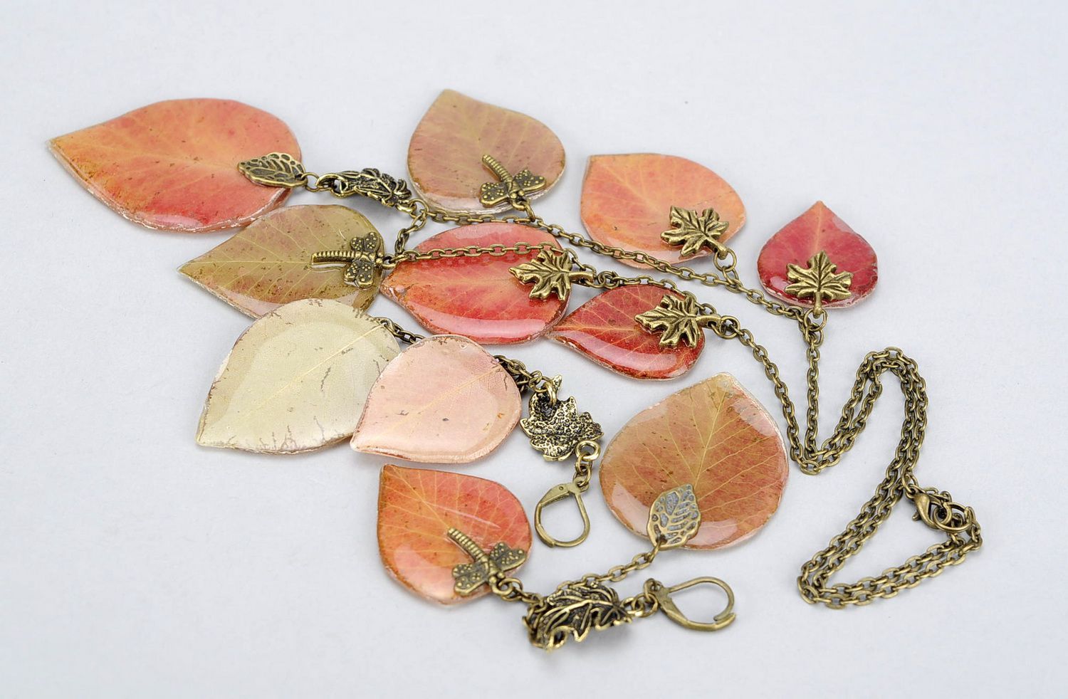 Set of accessories: earrings and pendant Pear  photo 1