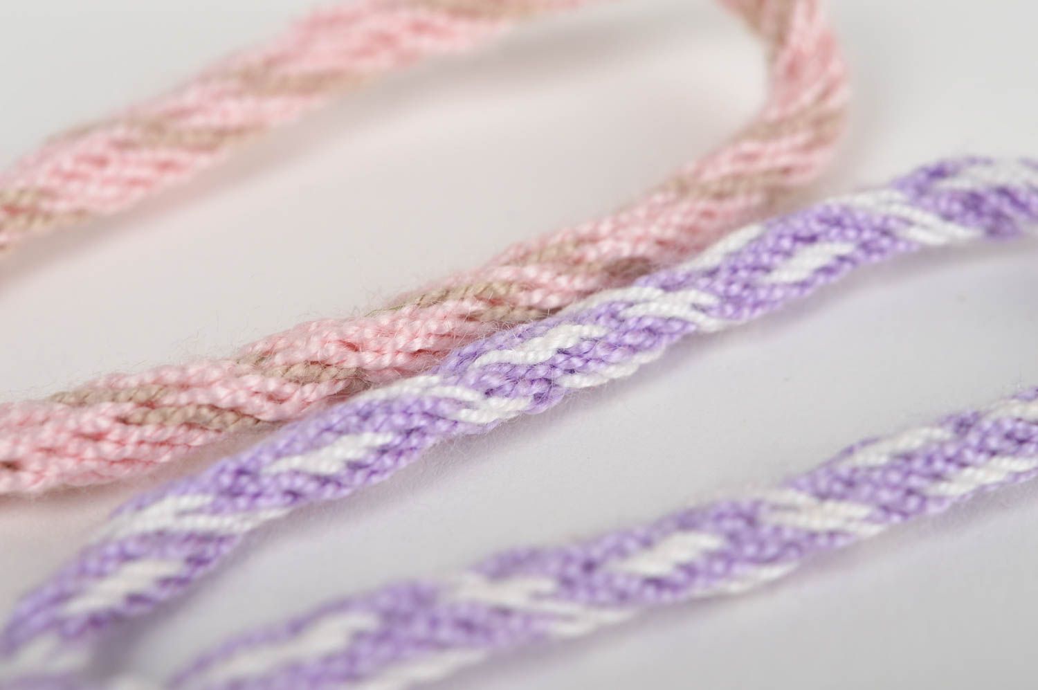 Модные браслеты ручной работы плетеные браслеты набор 2 штуки браслеты из ниток фото 4