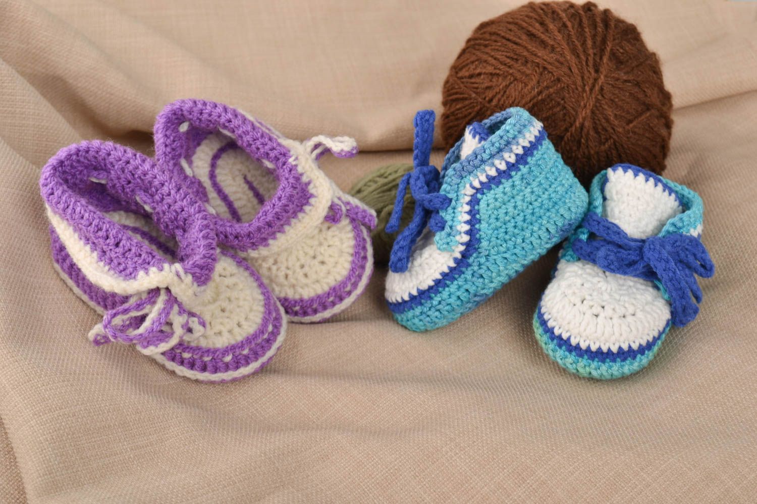 Unusual handmade baby bootees warm baby bootees fashion accessories for kids photo 1