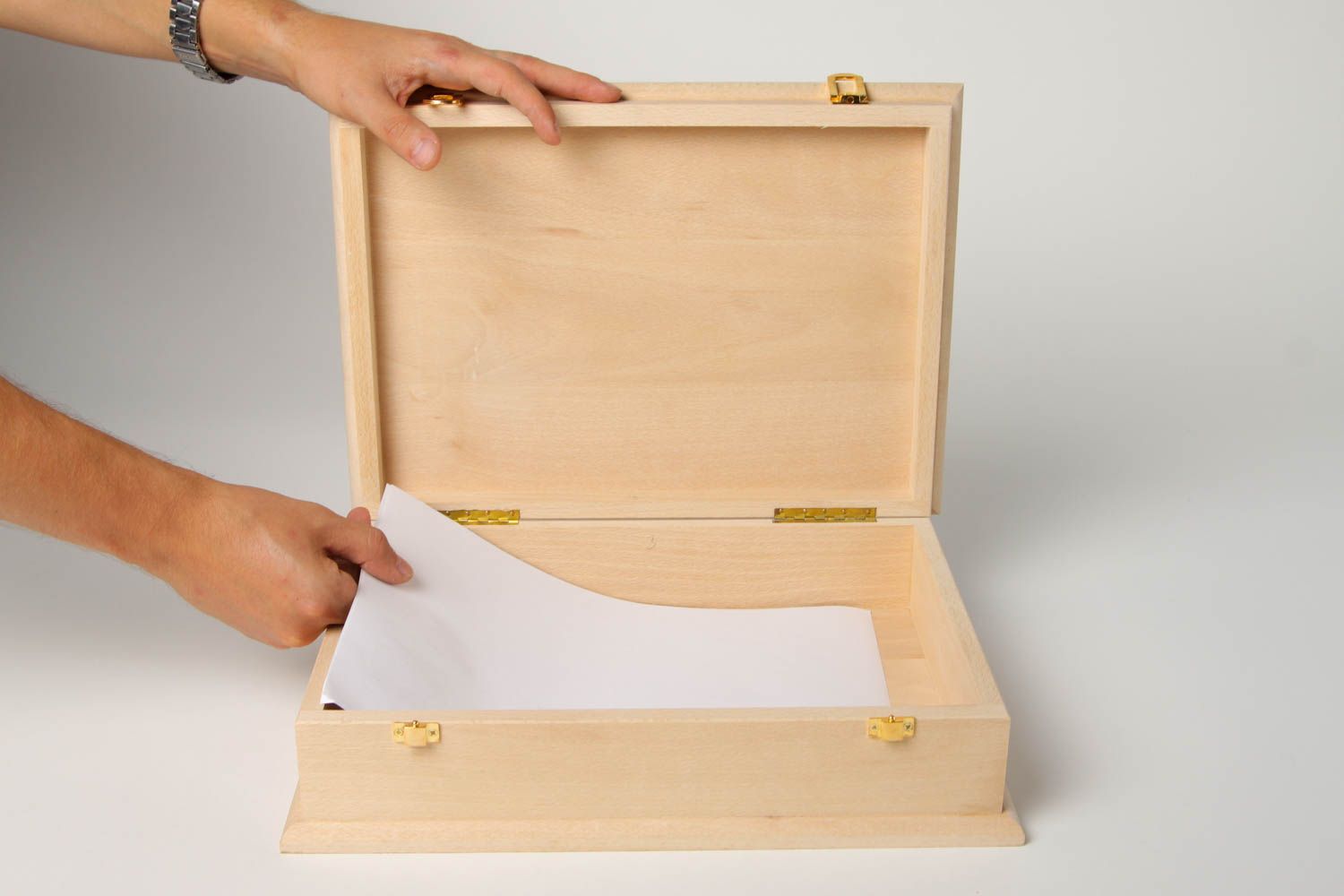 Caja de madera para decorar artesanal artículo para pintar regalo original foto 2