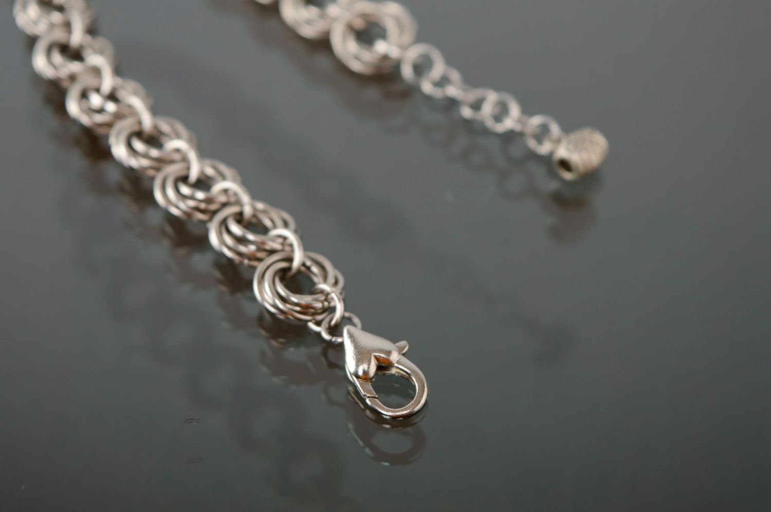 Handmade chainmail jewelry alloy bracelet photo 5