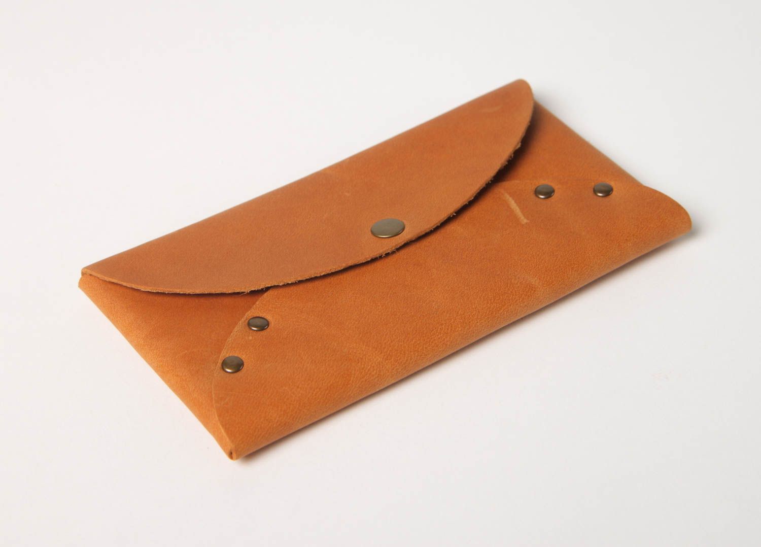 Коричневый кошелек ручной работы кожаный кошелек стильный кожаный аксессуар фото 2