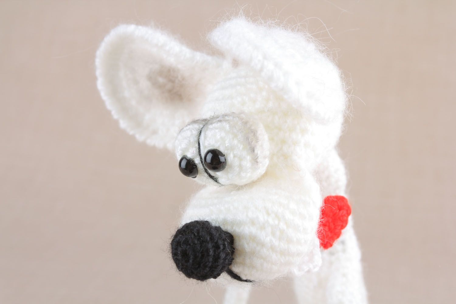 Hand crocheted toy Mouse with a Sausage photo 5