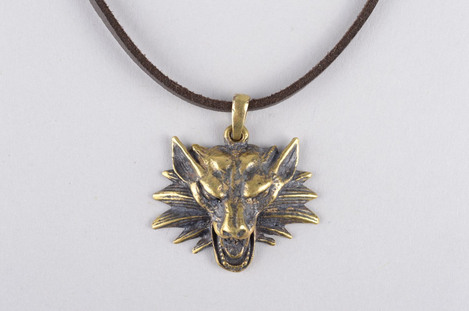 Handmade accessories bronze necklace metal pendant bronze jewelry unusual gift  photo 5