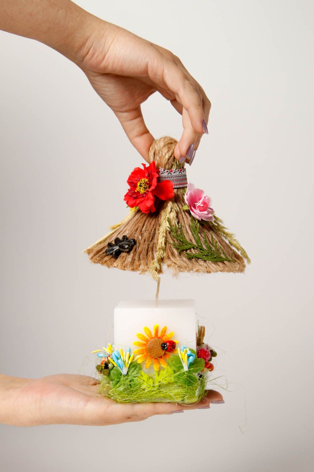 Vela decorativa hecha a mano decoración de habitación regalo para mujer Casita foto 2