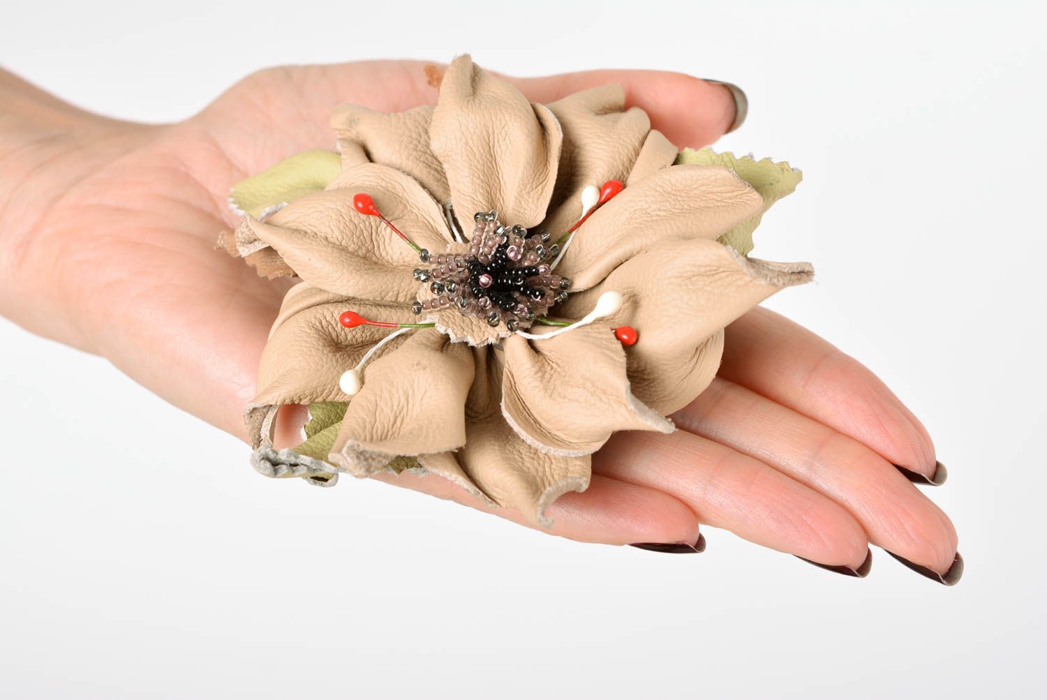Handmade Haarspange Blume Schmuck Brosche Designer Schmuck Frauen Geschenke foto 2