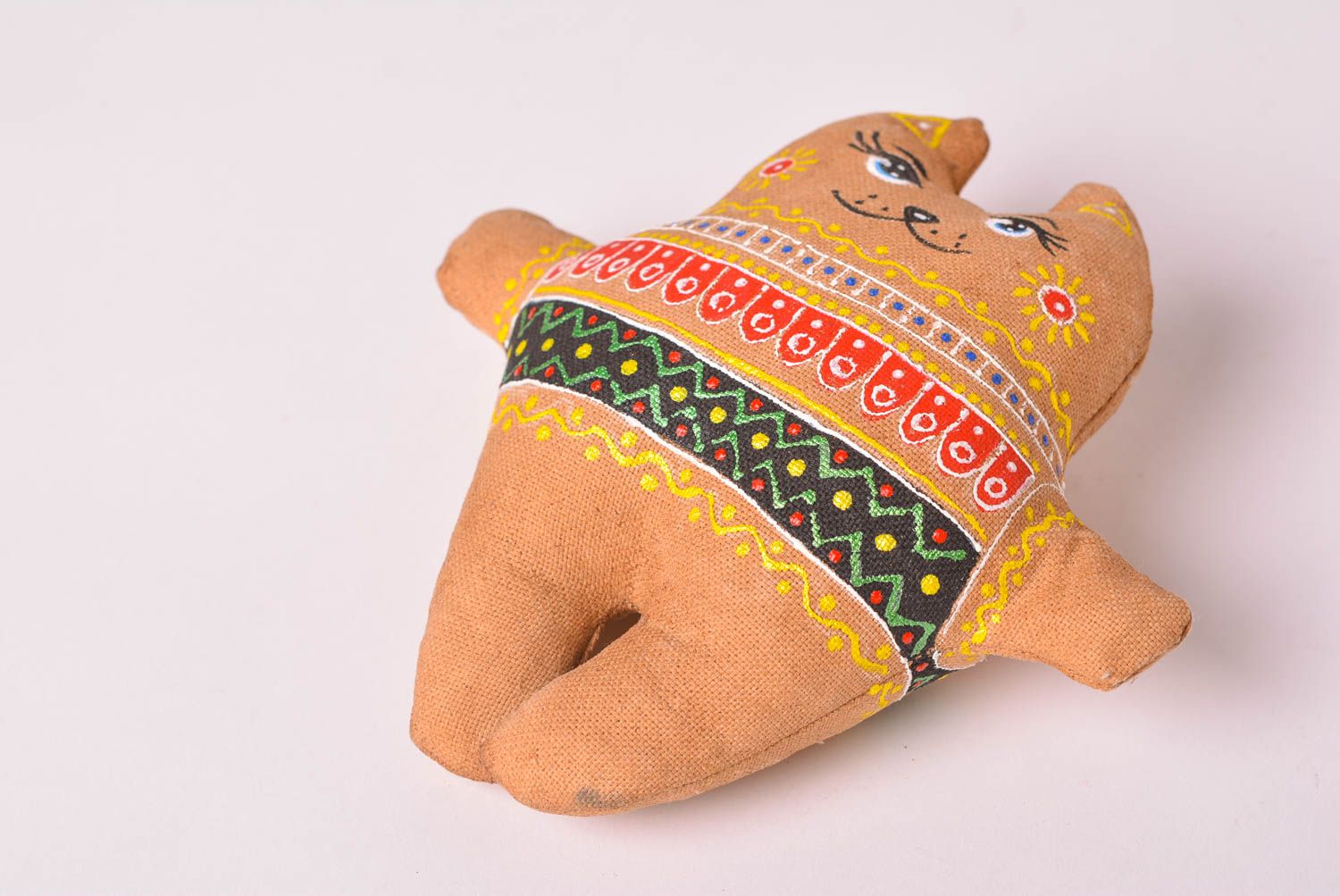 Juguete hecho a mano de tela gato de peluche regalo para niño decoración de casa foto 3