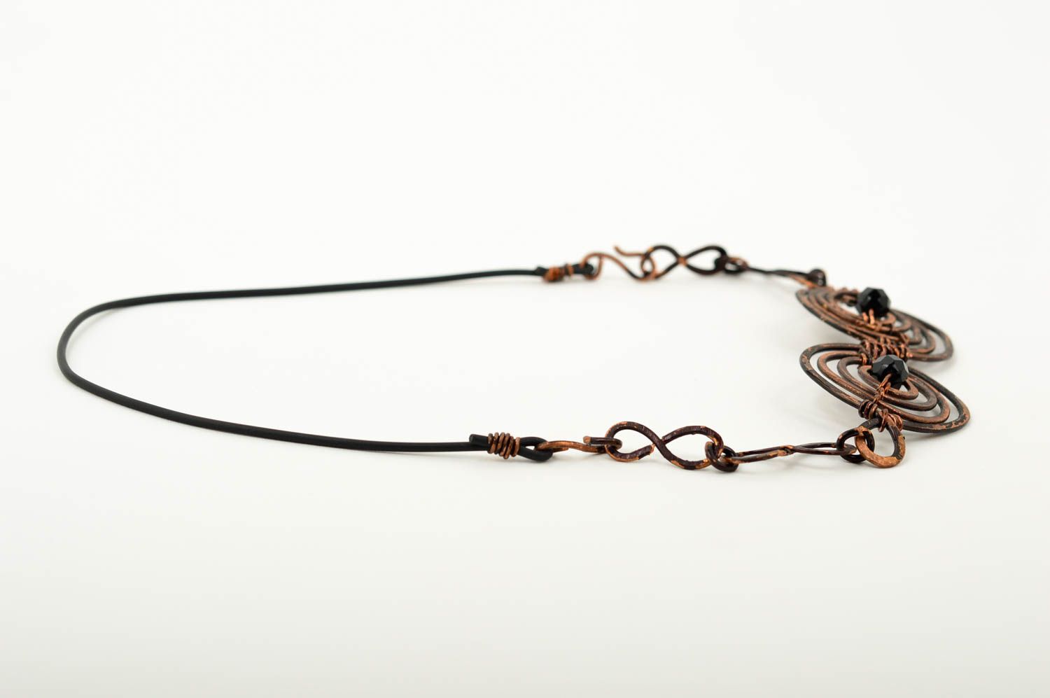 Elegant unusual necklace handmade stylish accessories beautiful jewelry photo 4