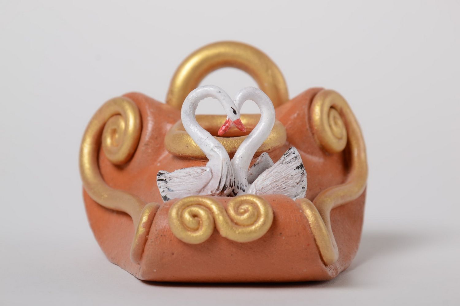 Beautiful handmade ceramic candlestick designer clay candle holder pottery works photo 3