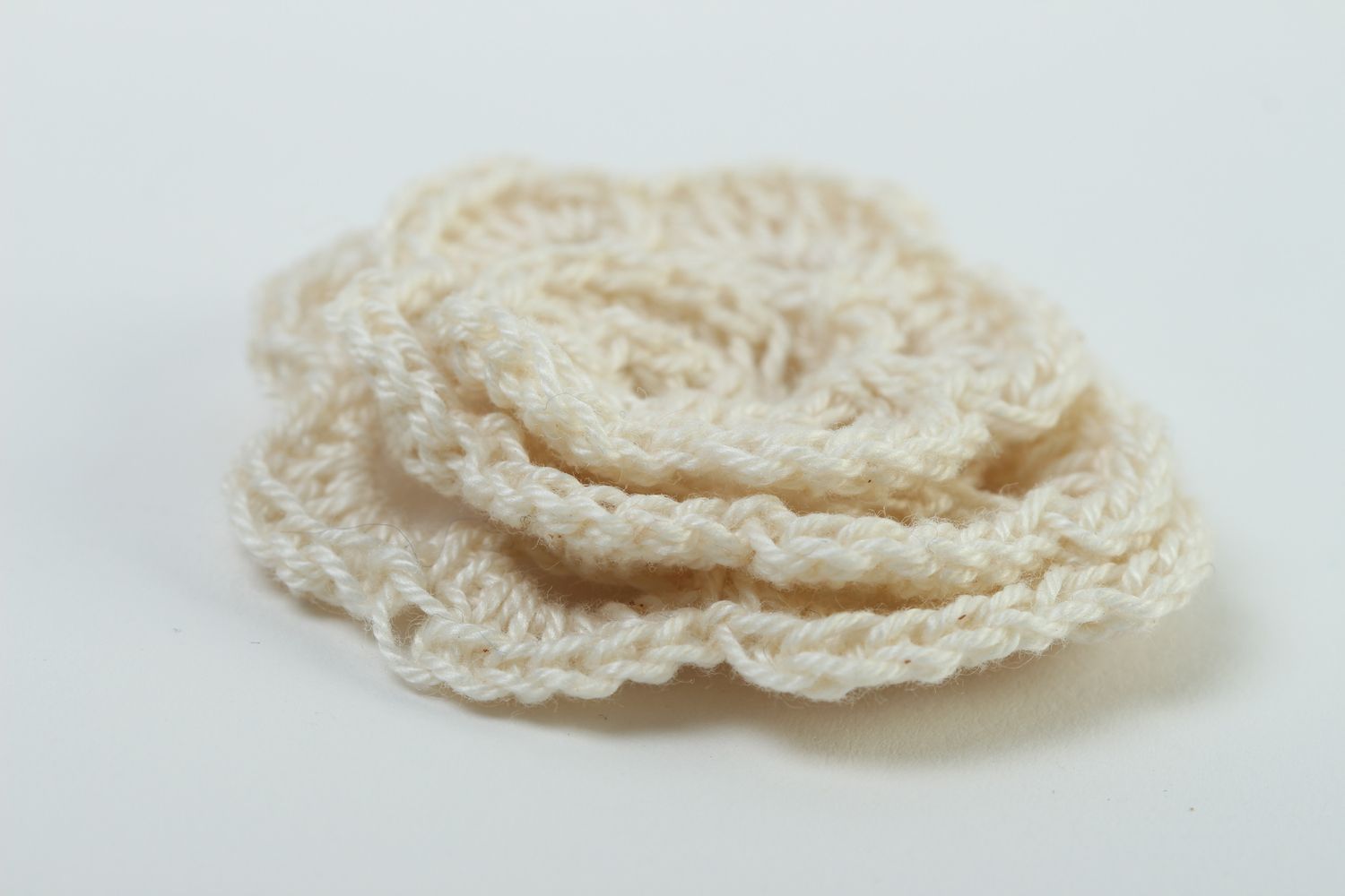 Handmade blank for creativity crocheted flower for brooch jewelry fittings photo 3