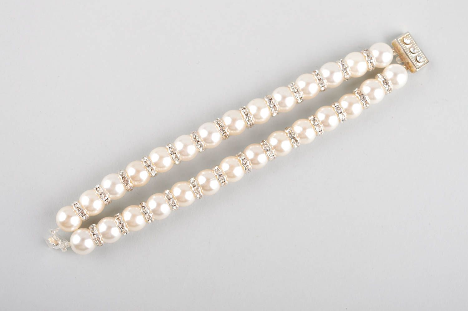 Pulsera de perlas hermosa hecha a mano accesorio de moda bisutería de mujer  foto 5
