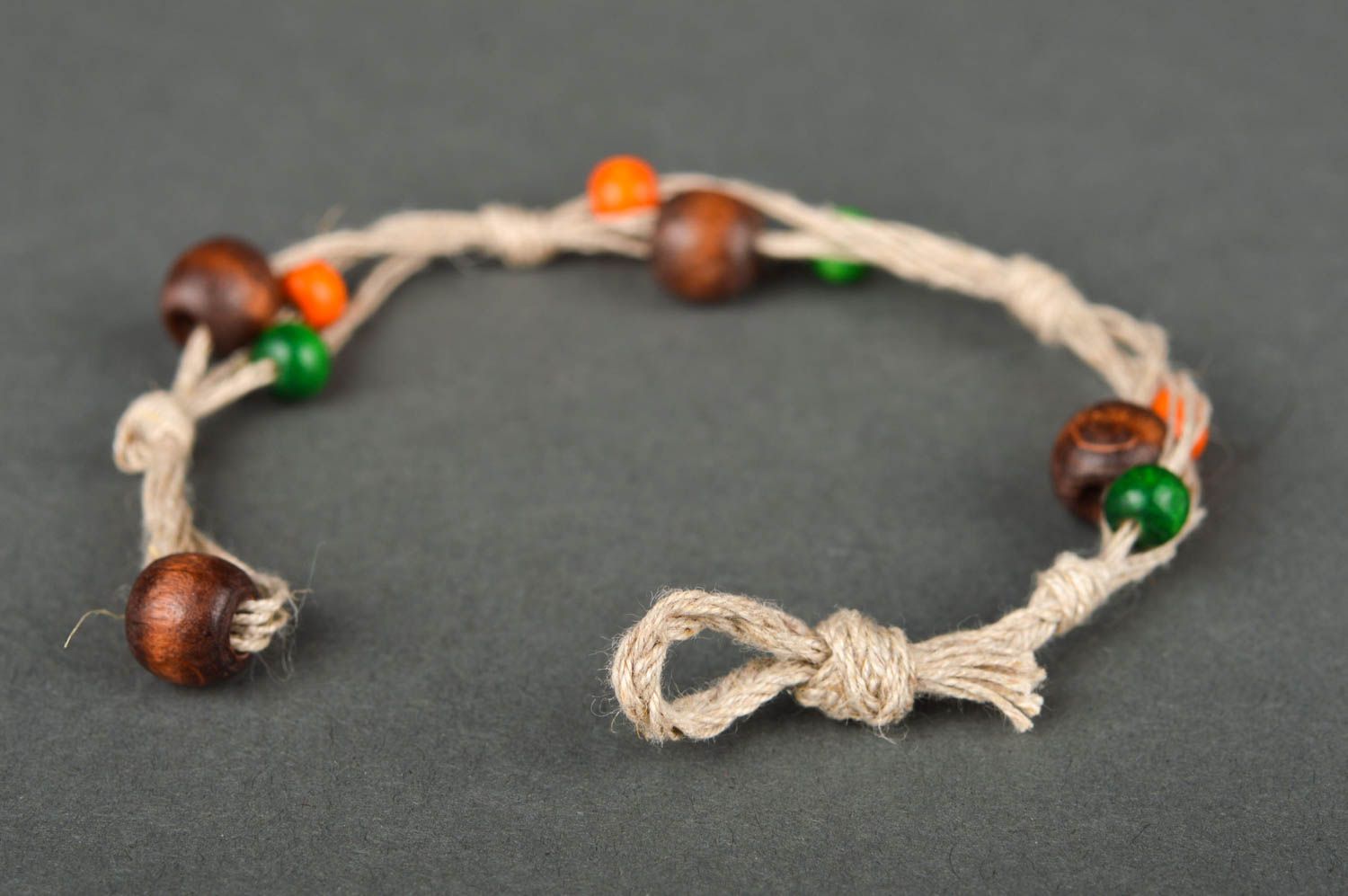 Unusual handmade cord bracelet costume jewelry designs beaded bracelet photo 3