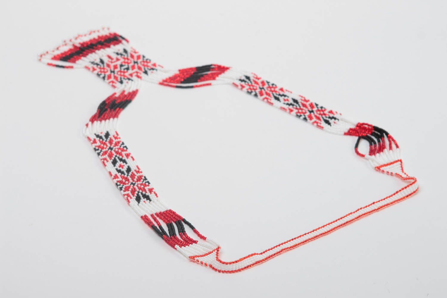 Handgemachte Ethno Kette Schmuck aus Rocailles Damen Collier lange Halskette  foto 5