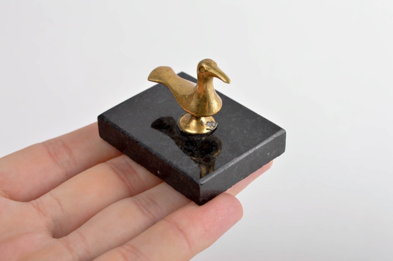 Handmade Messing Figur Dekofigur aus Metall Haus Dekoration Geschenk Idee Vogel  foto 5