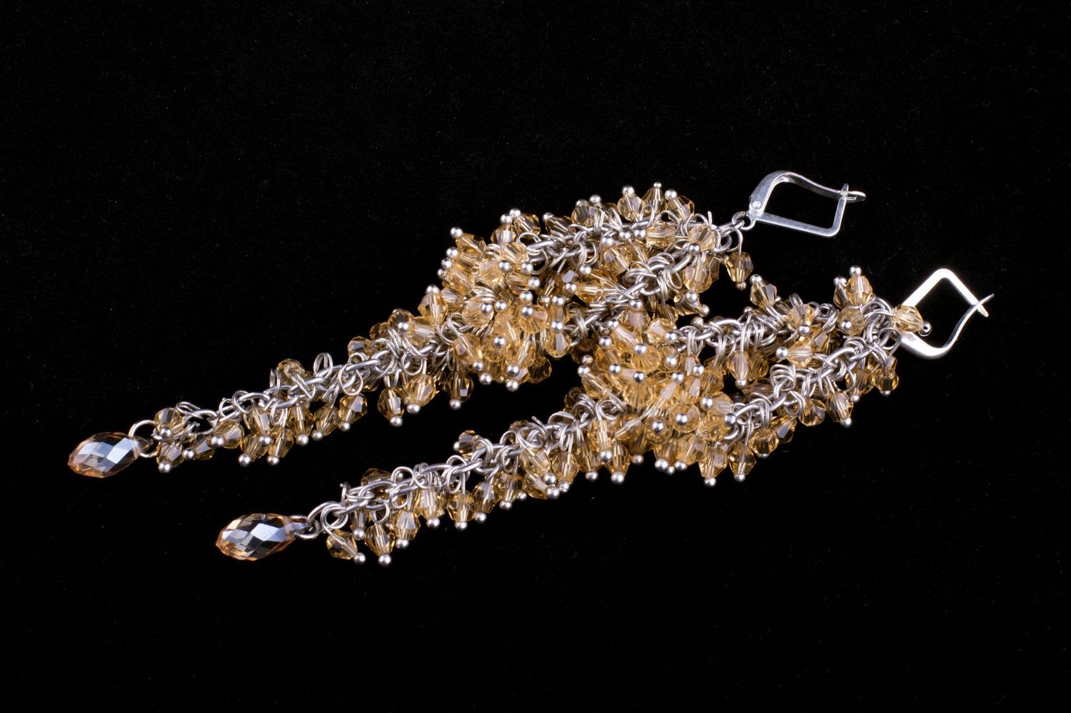Handmade earrings jewelry with beads beautiful bijouterie perfect present photo 4