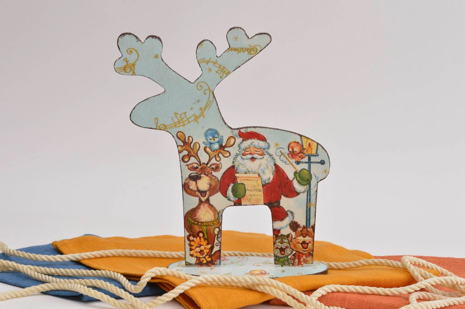 Decoración navideña artesanal elemento decorativo para hogar regalo original foto 1