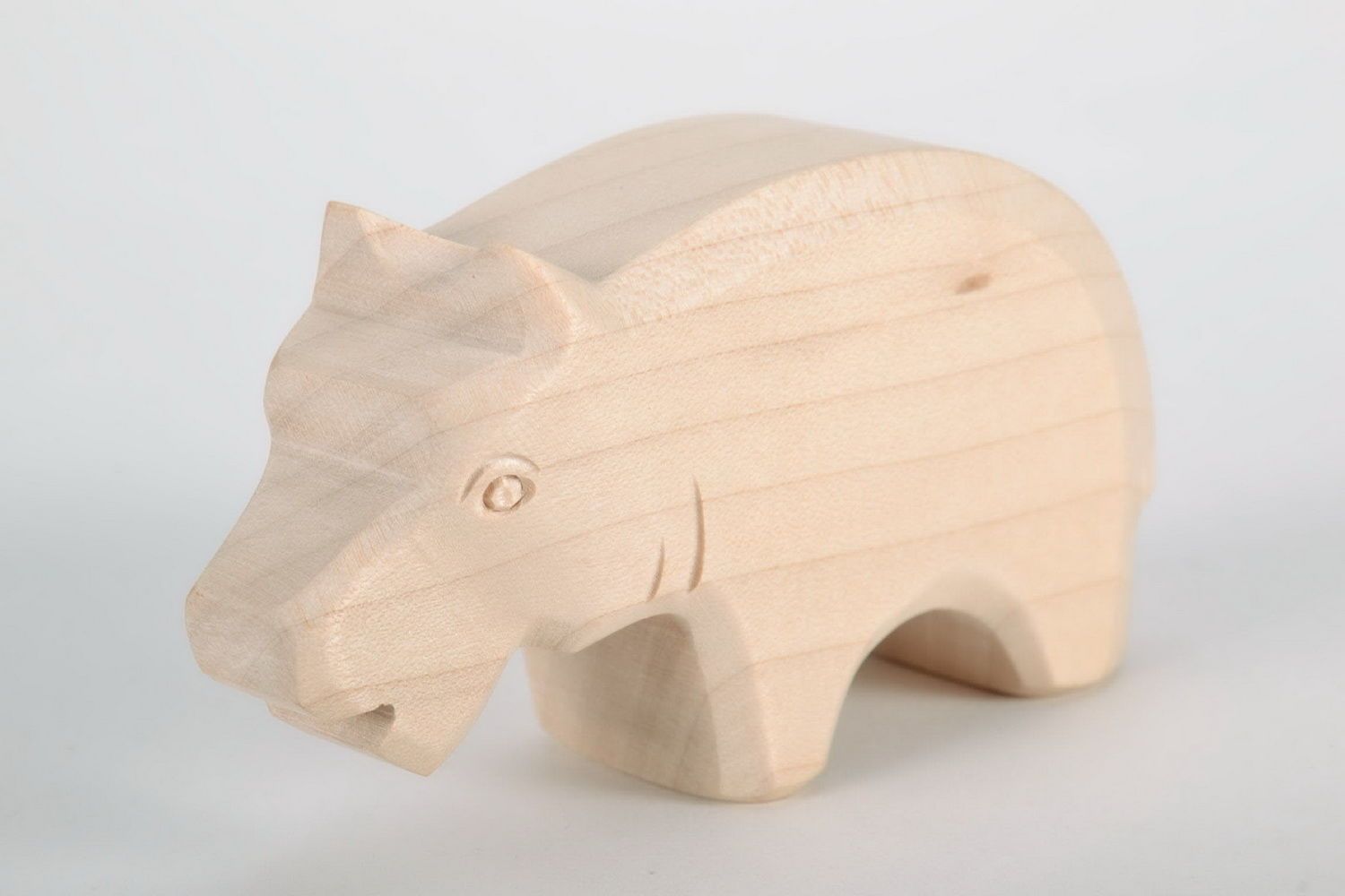 Wooden figurine Hippo photo 3