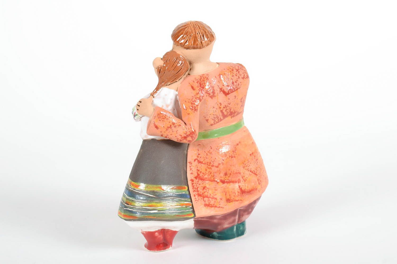 Figurine en argile faite main Couple photo 4