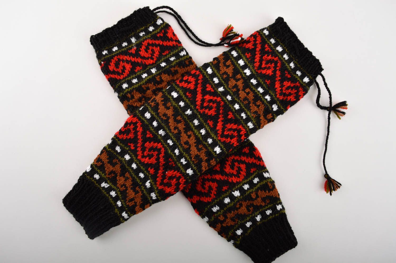 Polainas tejidas a mano de lana natural ropa para mujer regalo original  foto 5