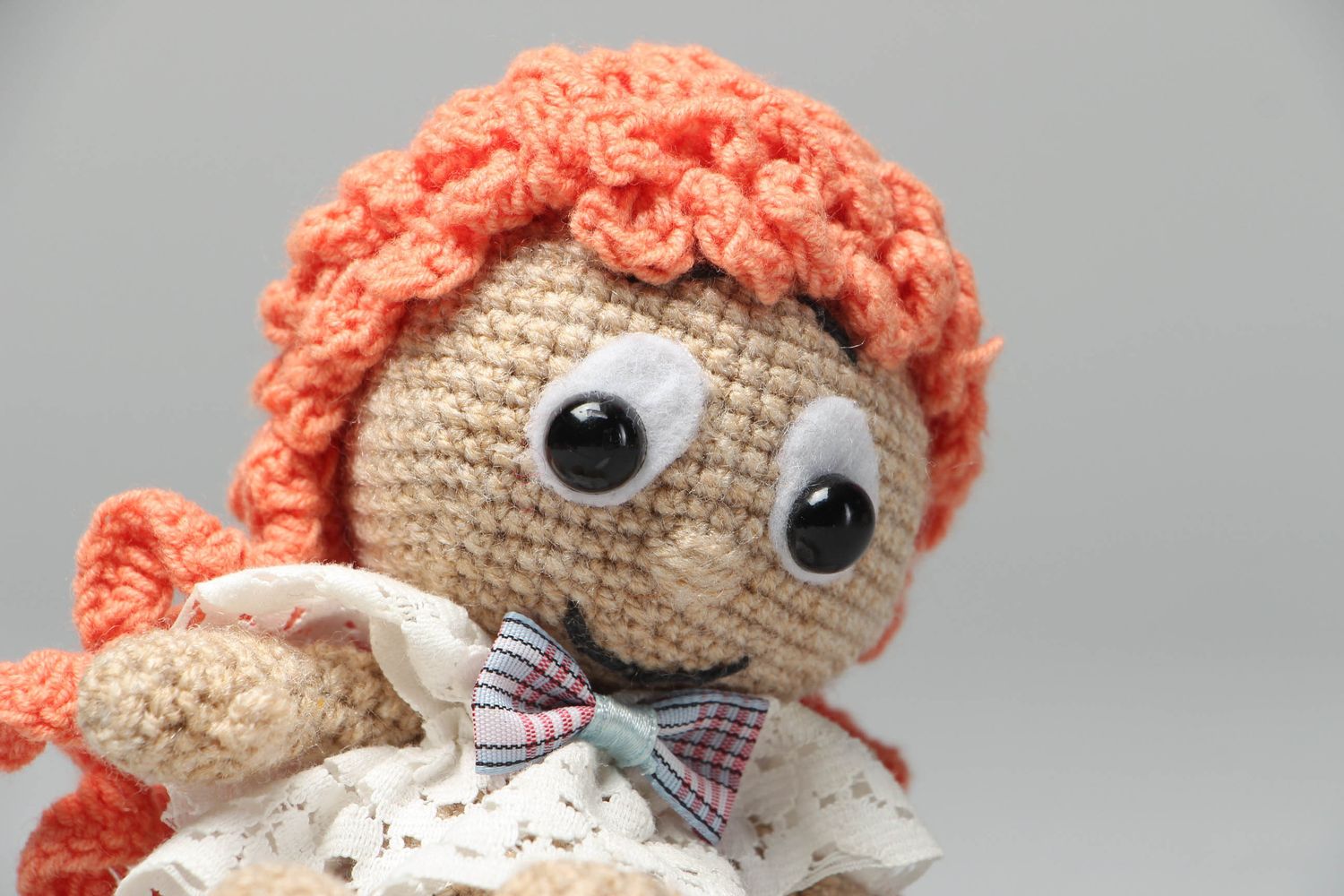 Handmade crochet toy Girl photo 2
