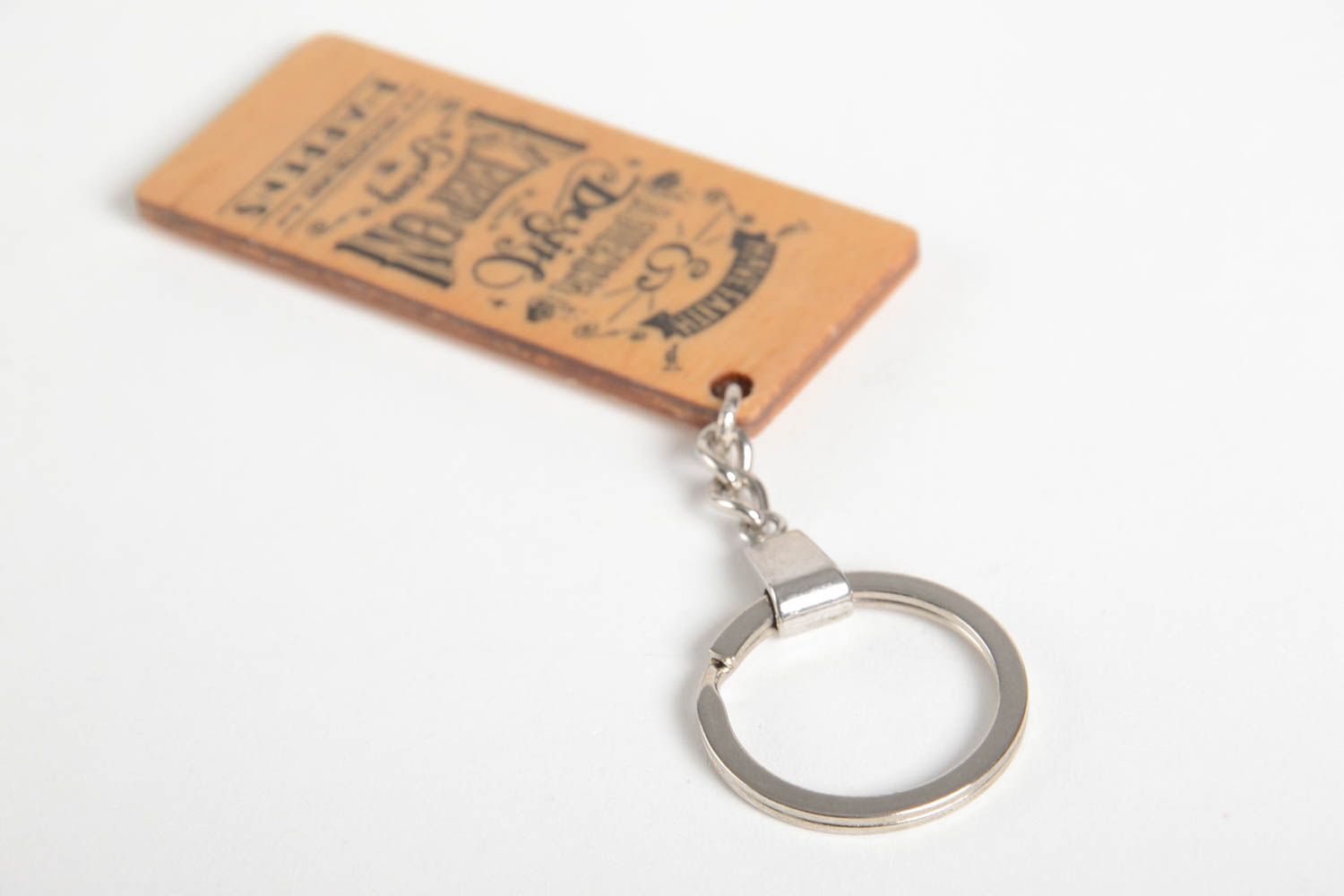 Llavero de madera hecho a mano inusual accesorio para llaves regalo original foto 4