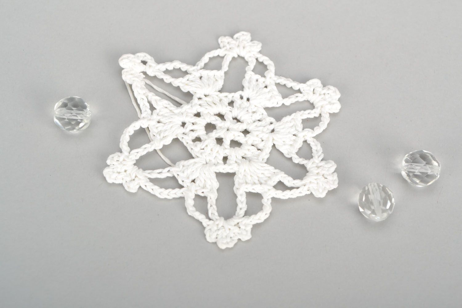 Crochet Christmas decoration Snowflake photo 1