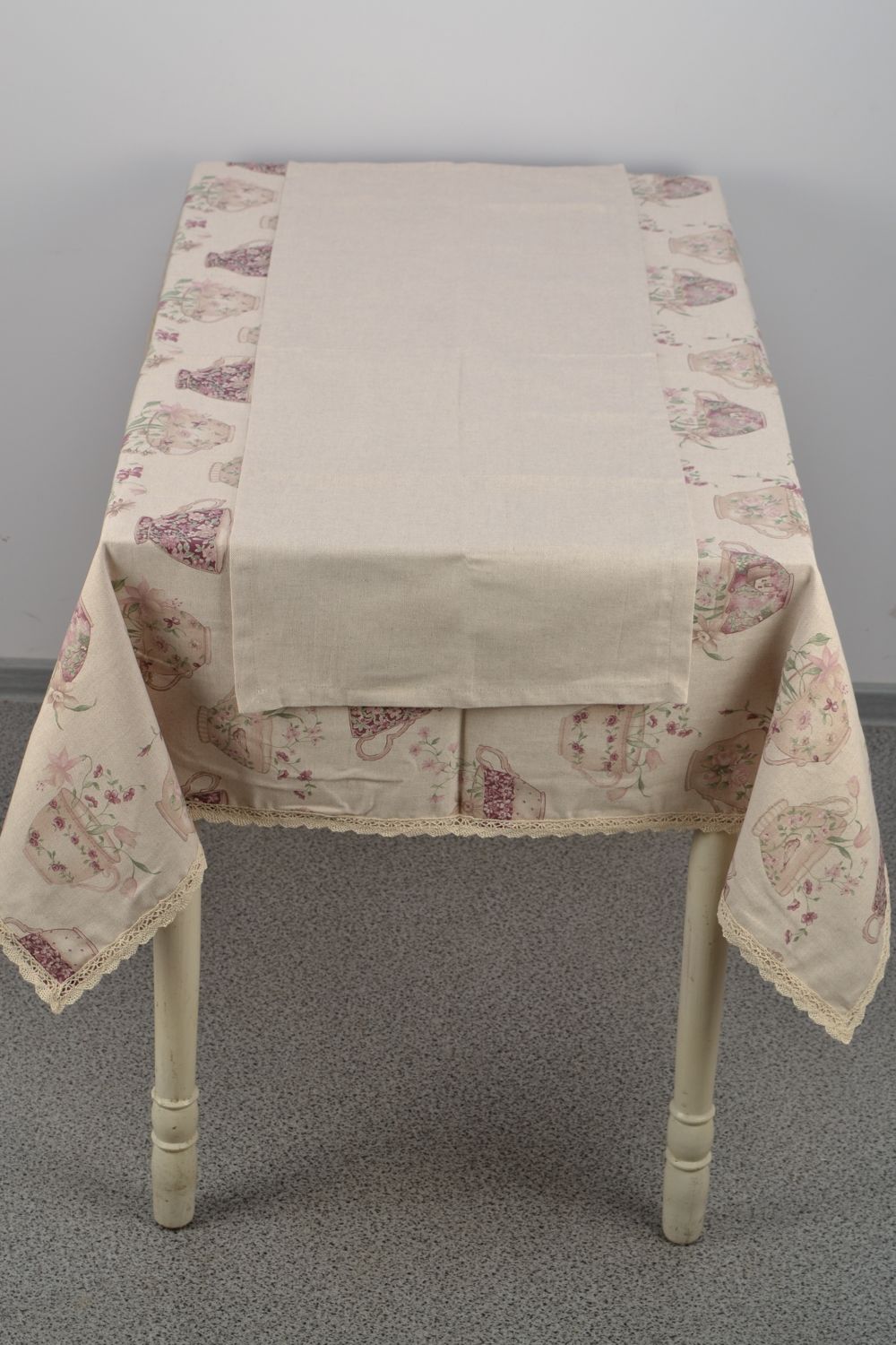 Mantel de mesa rectangular de algodón y poliamida  foto 4