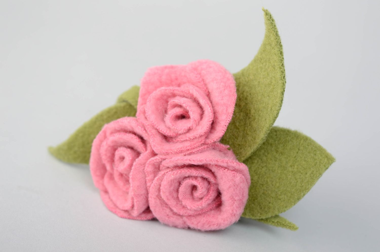Ярка резинка для волос с цветами розовая  фото 1