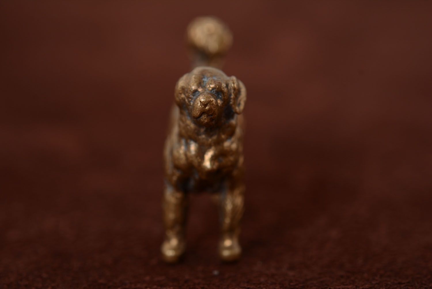 Figurine chien en bronze artisanale Saint-Bernard photo 4