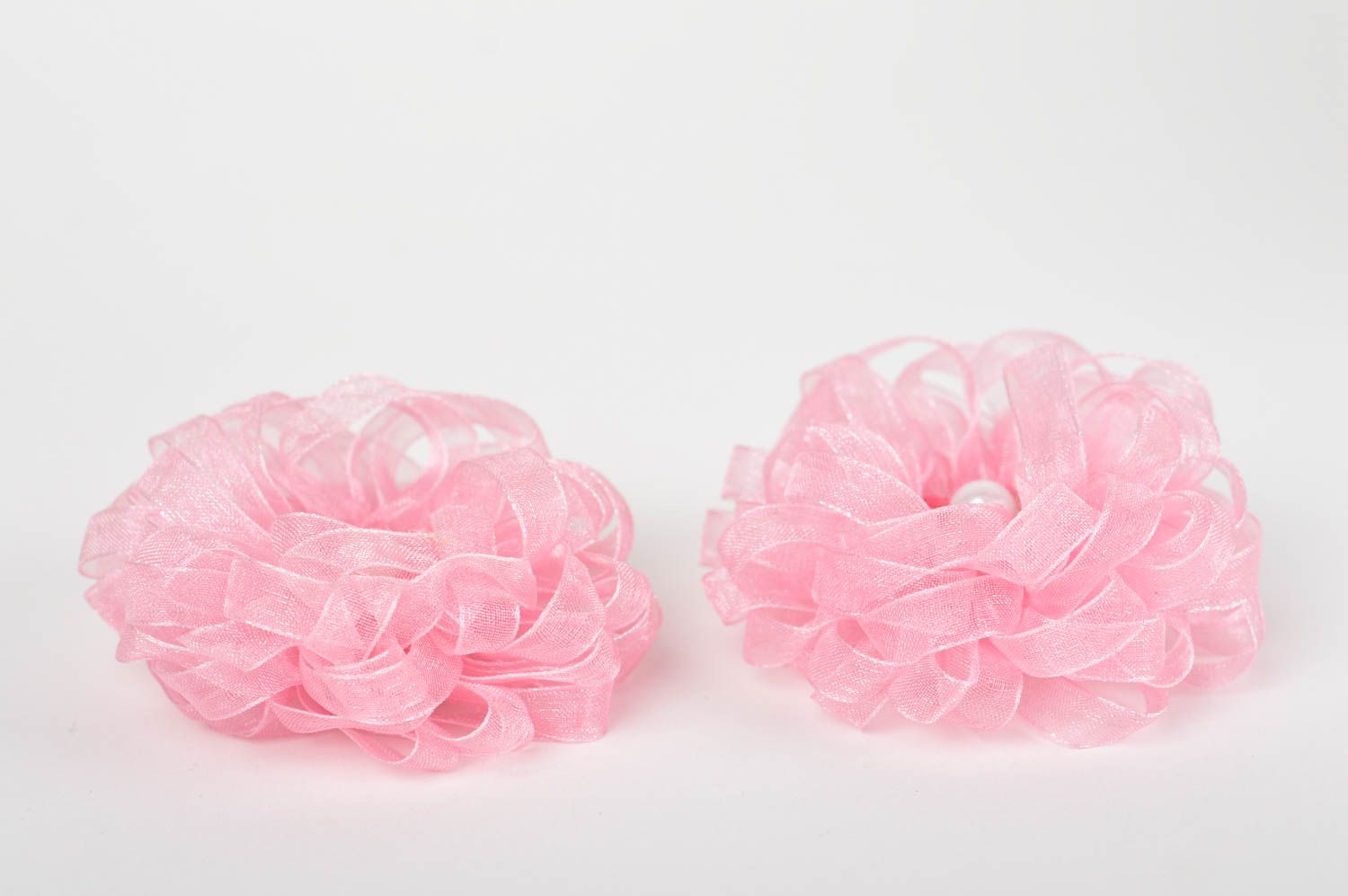 Gomas para el pelo artesanales con flores accesorios para niña regalo original foto 3
