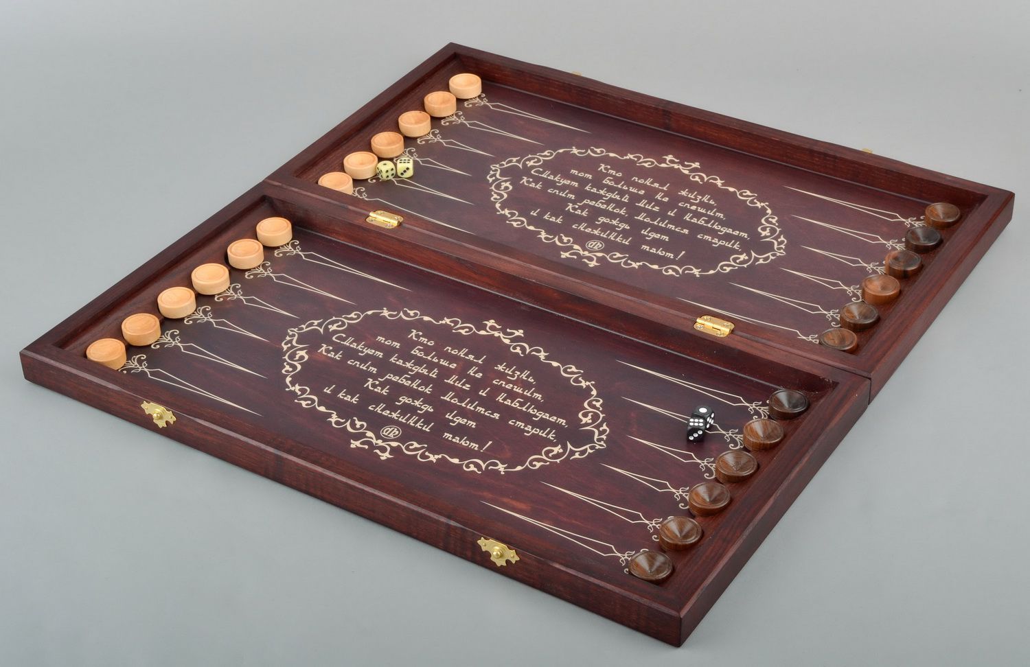 Set de backgammon de madera foto 4