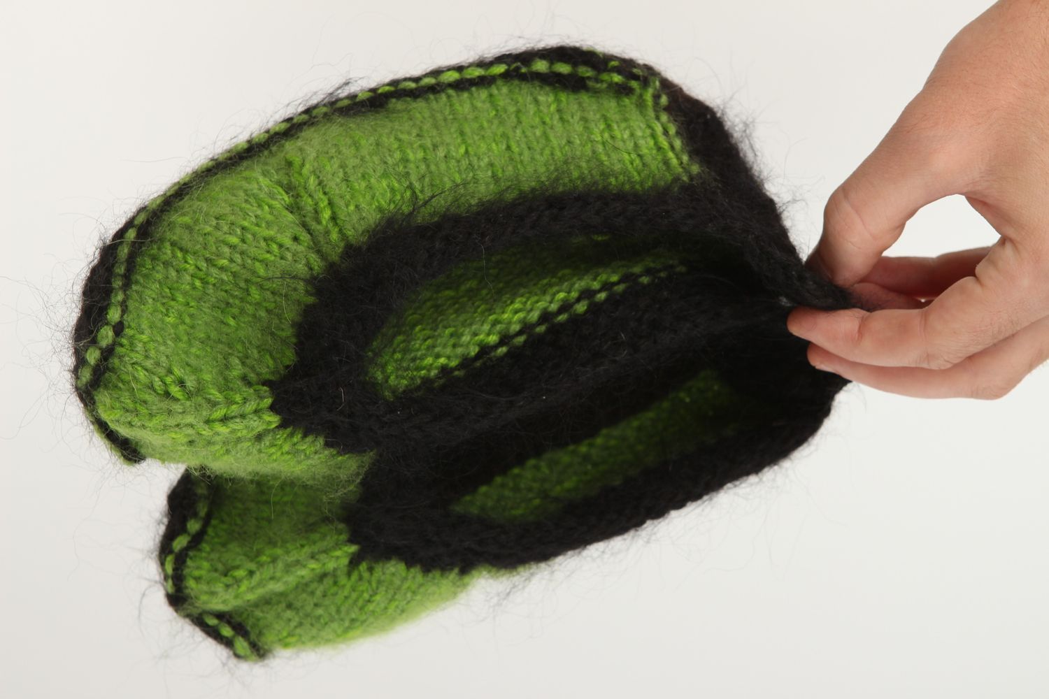 Тапочки ручной работы домашние тапочки спицами женские тапочки зеленые фото 5