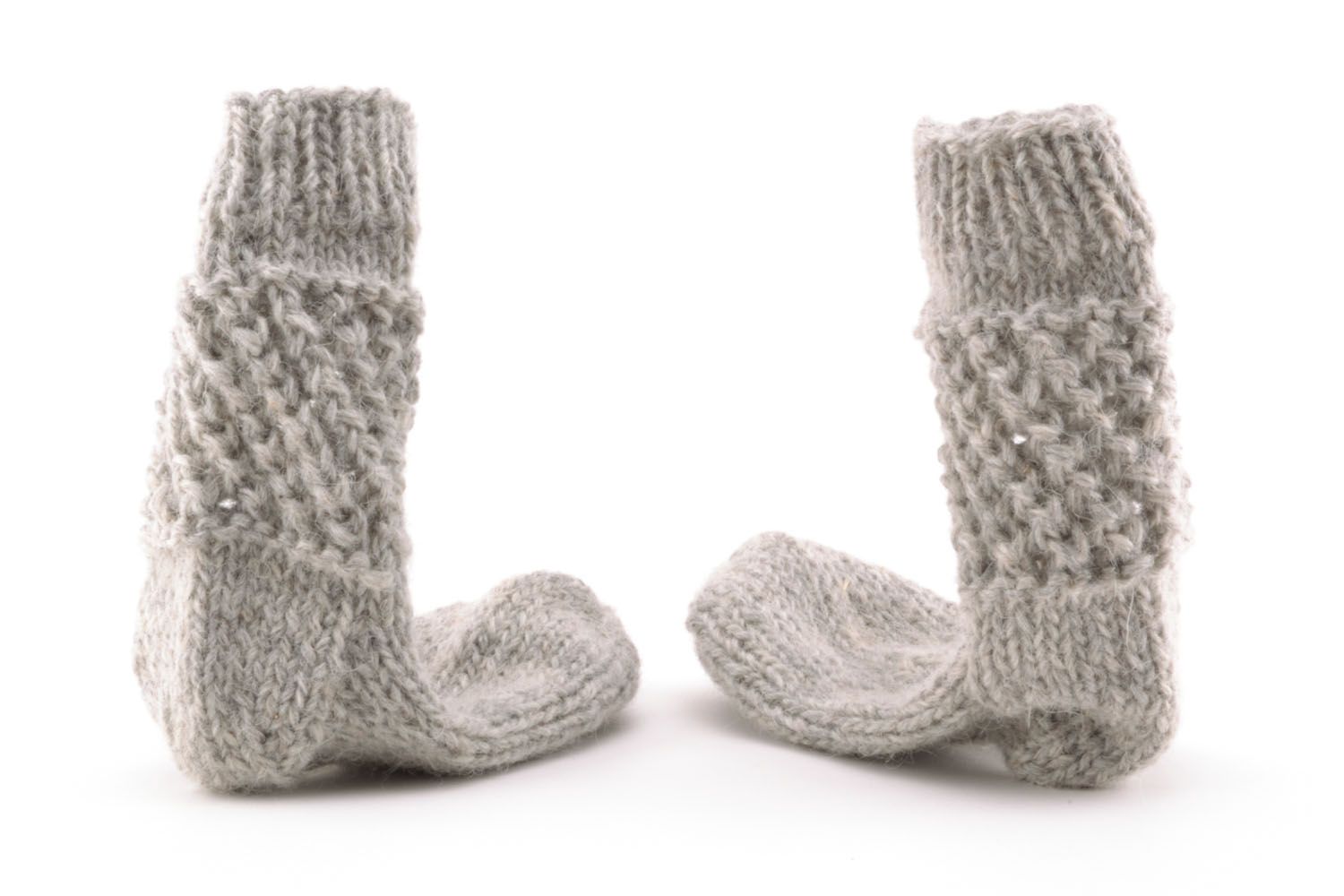 Natural wool socks Gray photo 4