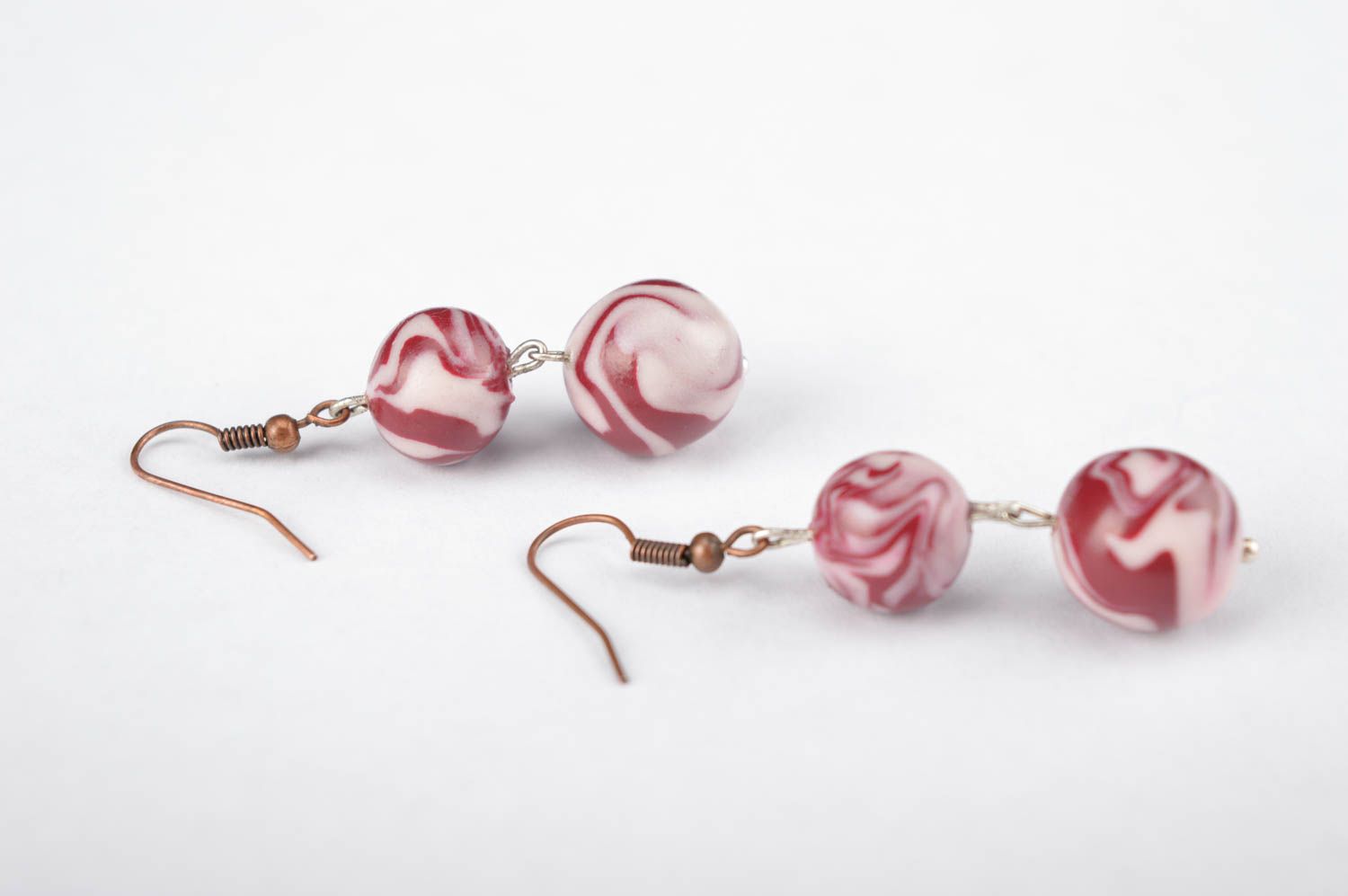 Unusual handmade earrings plastic bead earrings beautiful jewellery gift ideas photo 5