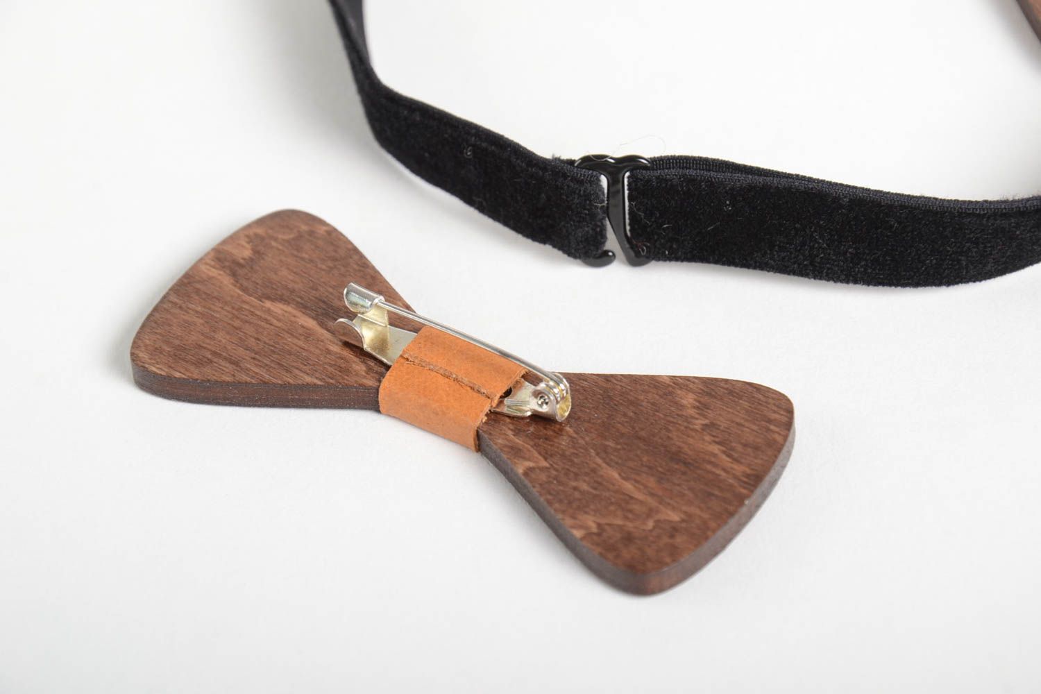 Handmade bow tie wooden bow tie accessories for men designer accessories photo 3
