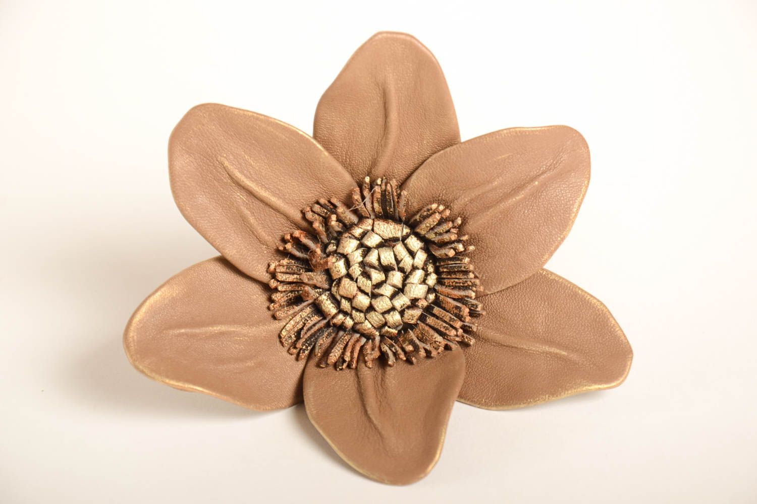 Handmade scrunchy designer accessory for girls unusual gift leather scrunchy photo 5
