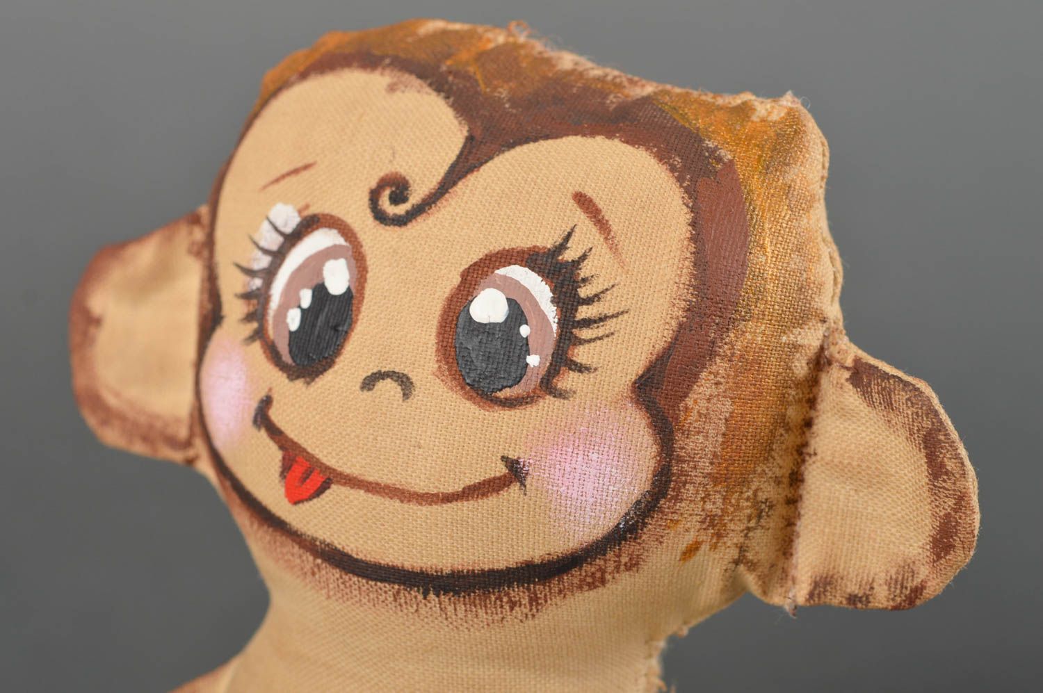 Juguete de peluche muñeco artesanal decorativo regalo para niño Mono foto 4