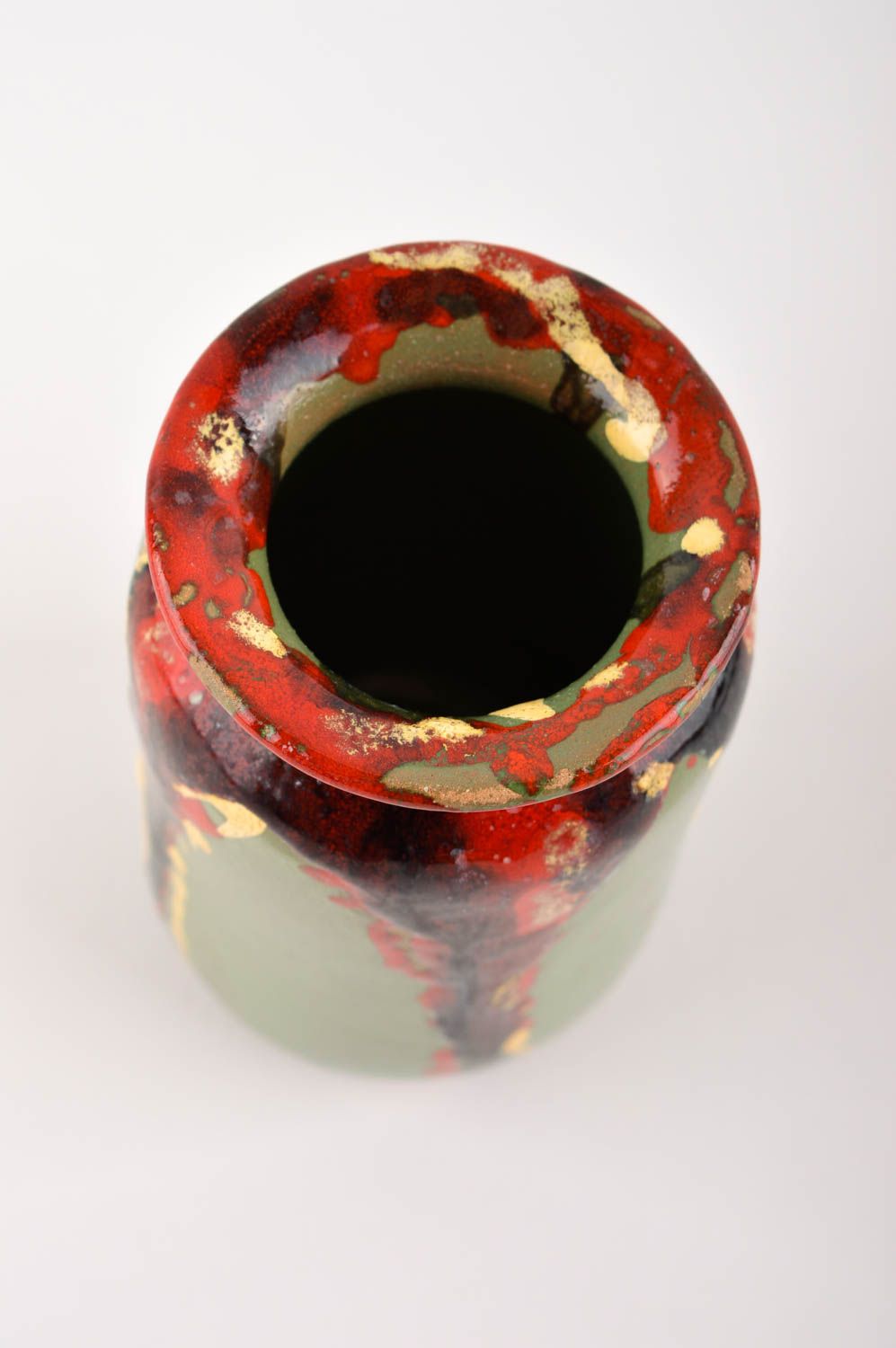 5 inches ceramic olive color vase for décor 0,64 lb photo 4