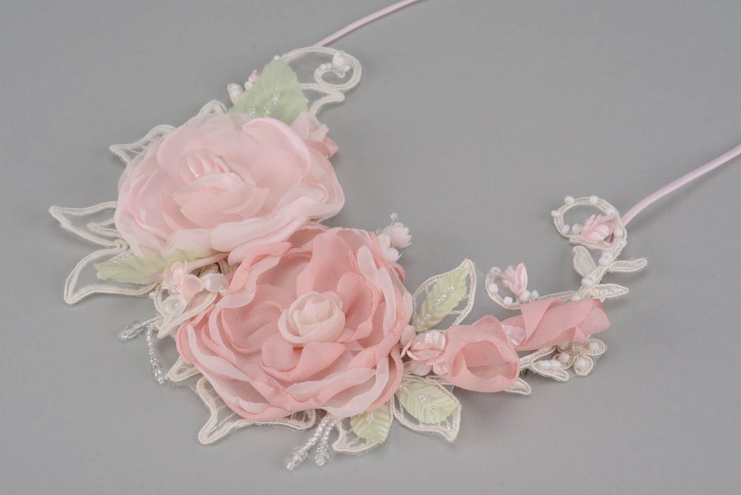 Designer's necklace Two roses photo 1